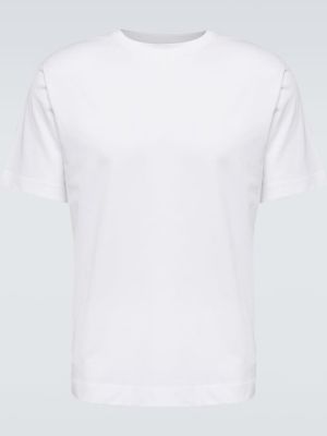 Camiseta de algodón de tela jersey Dries Van Noten blanco