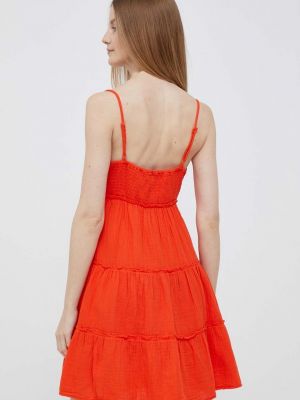 Bavlněné mini šaty Gap oranžové