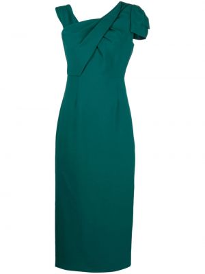 Асиметрична миди рокля без ръкави Roland Mouret зелено
