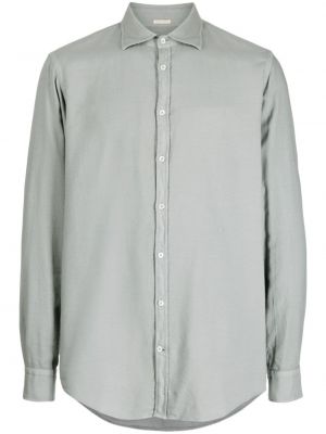 Camicia con bottoni di piuma Massimo Alba grigio