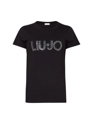 T-shirt con cristalli Liu Jo nero