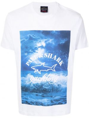 Camiseta con estampado Paul & Shark blanco