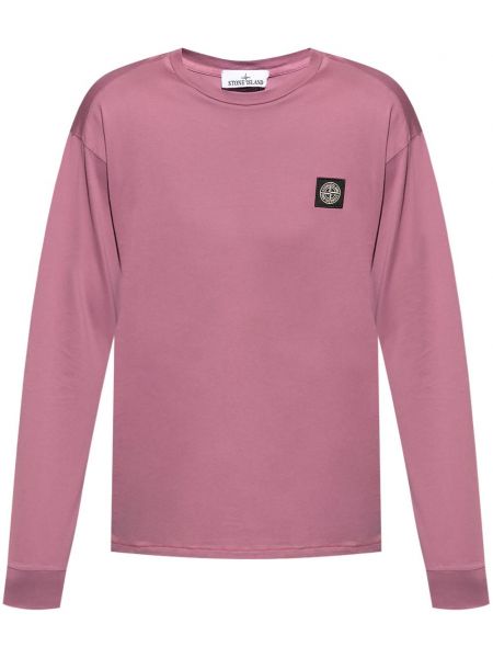 Pamuk uzun kazak Stone Island pembe