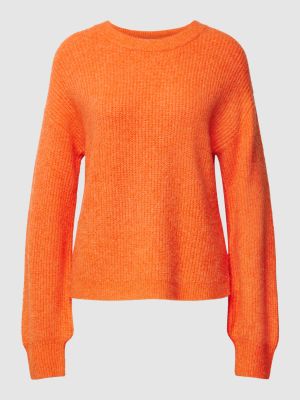 Pomarańczowy dzianinowy sweter Mbym