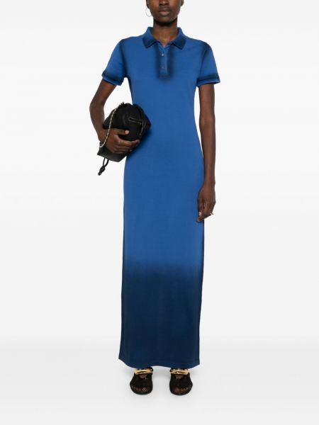 Kleid mit stickerei Loewe blau