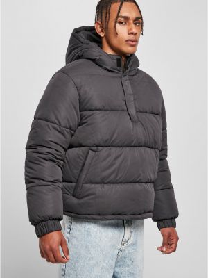 Prehodna jakna s kapuco Urban Classics črna