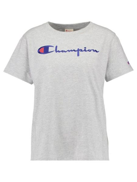 Koszulka z nadrukiem Champion Reverse Weave szara