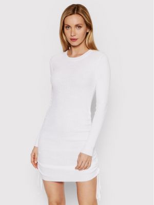 Плетена рокля slim Deezee бяло