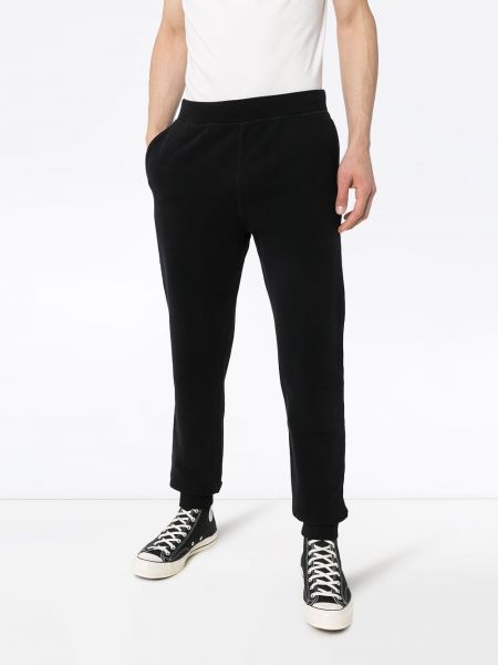 Bavlněné sportovní kalhoty Sunspel černé