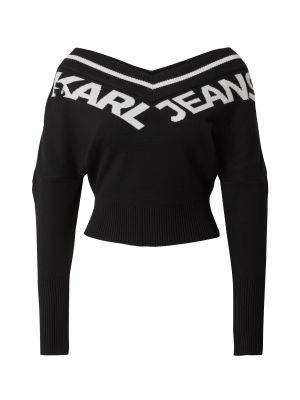 Pamut pulóver Karl Lagerfeld Jeans fekete