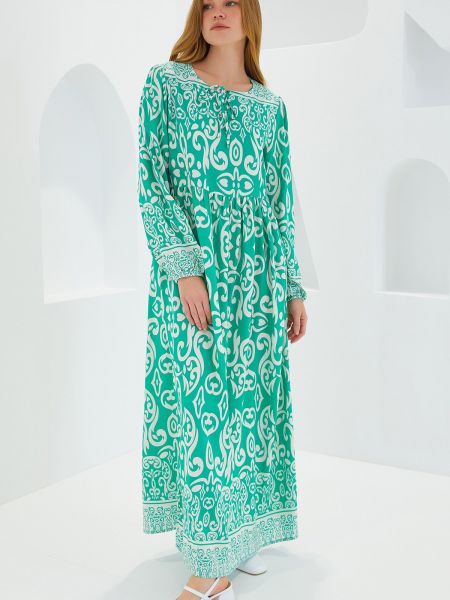 Μάξι φόρεμα από βισκόζη Bigdart πράσινο