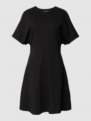 Sukienka midi w jednolitym kolorze Tommy Hilfiger czarna
