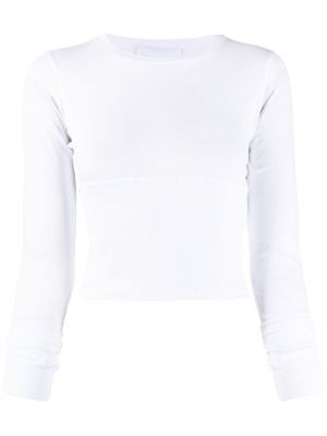 Medvilninis marškinėliai ilgomis rankovėmis Wardrobe.nyc balta