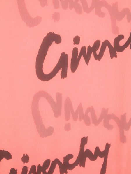Hedvábný šál s potiskem Givenchy růžový
