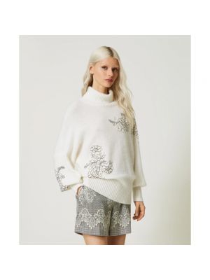 Suéter elegante Twinset blanco