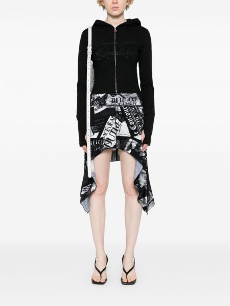 Raštuotas džinsinis sijonas Versace Jeans Couture