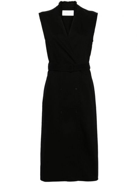 Βαμβακερή φόρεμα Christian Wijnants μαύρο