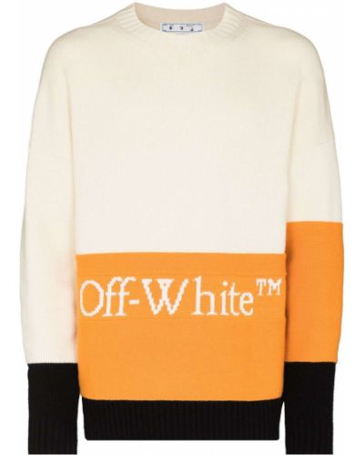 Ull lang genser Off-white hvit