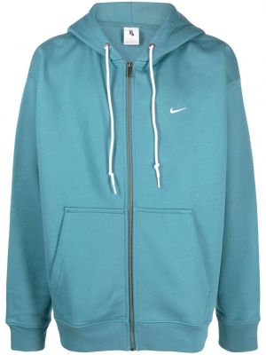 Mikina s kapucňou na zips Nike modrá