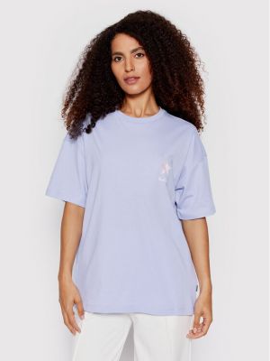 T-Shirt 10023207-A02 Fioletowy Loose Fit Converse
