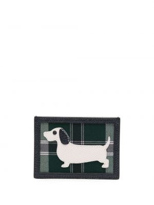 Kostkovaná kožená peněženka Thom Browne