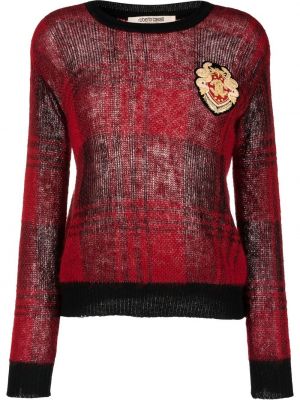 Кариран пуловер Roberto Cavalli