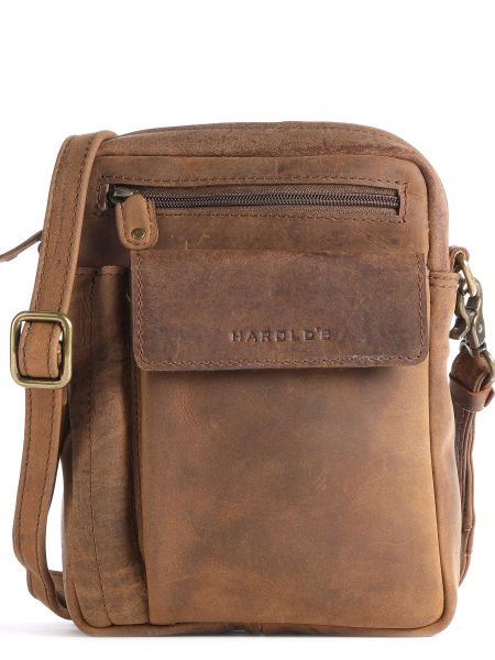 Кожаная сумка через плечо Harold's коричневая