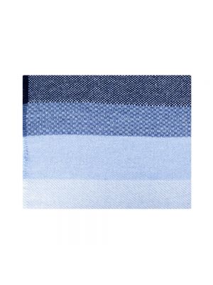 Bufanda de cachemir con estampado de cachemira Fedeli azul