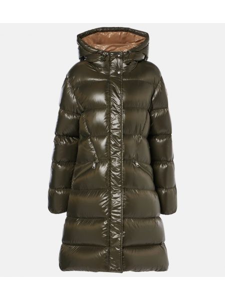 Ned lang pels Moncler grønn