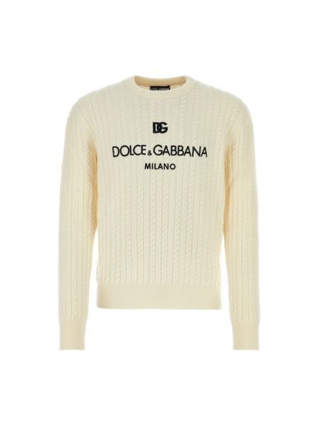 Sweter Dolce And Gabbana beżowy