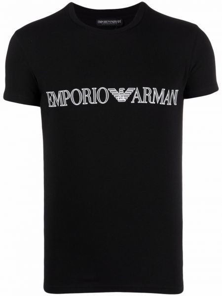 Trykt t-skjorte Emporio Armani svart