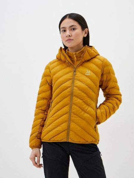 Утепленная демисезонная куртка Haglöfs желтая