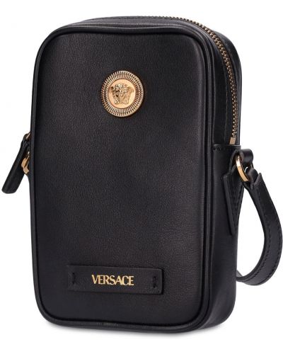 Kožená crossbody kabelka Versace