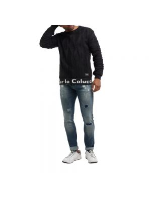 Jersey de tela jersey Carlo Colucci negro