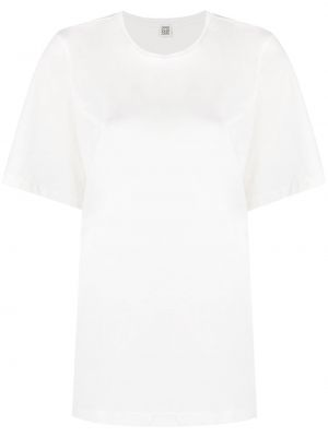 Voľné tričko Totême biela