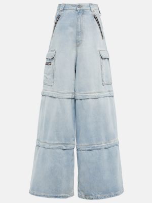 Voľné džínsy s vysokým pásom Vetements modrá