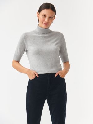 Меланжов пуловер Tatuum сиво