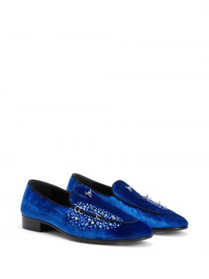 Samt loafer Giuseppe Zanotti blau