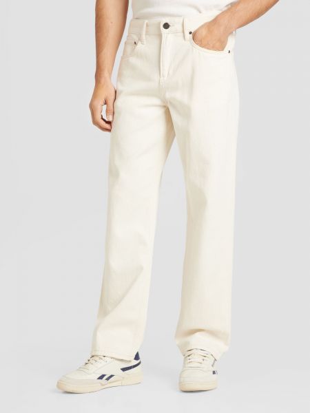 Džínsy s rovným strihom Calvin Klein biela