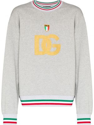 Sweatshirt mit rundhalsausschnitt mit print Dolce & Gabbana grau