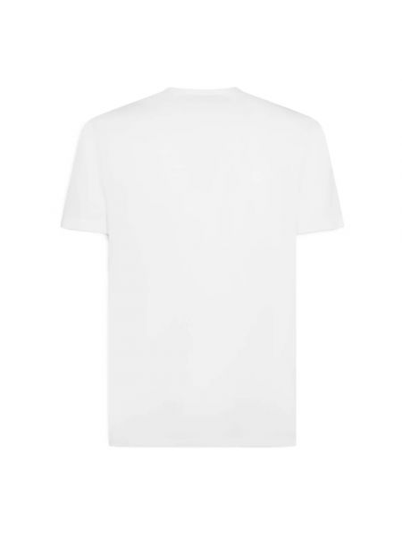 Koszulka bawełniana z nadrukiem Dsquared2 biała