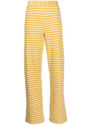Pantalon droit à rayures Bambah jaune