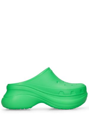 Papuci tip mules Balenciaga verde