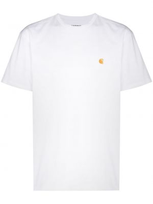 T-shirt med broderi Carhartt Wip vit