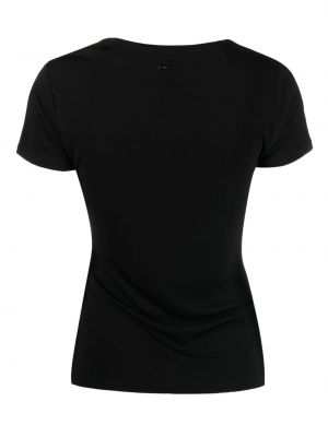 T-shirt drapé Armani Exchange noir