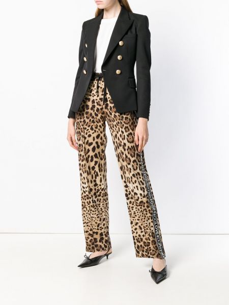 Pantalones rectos leopardo Dolce & Gabbana marrón