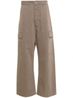 Spodnie cargo bawełniane Rick Owens Drkshdw brązowe