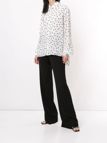 Camisa con lunares manga larga Carolina Herrera negro