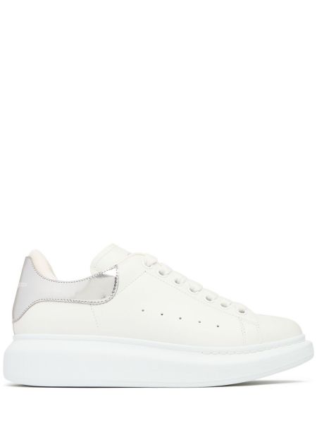 Sneakers i läder Alexander Mcqueen vit