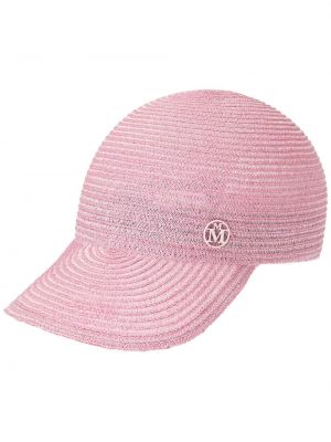 Kepurė su snapeliu su tigro raštu Maison Michel rožinė